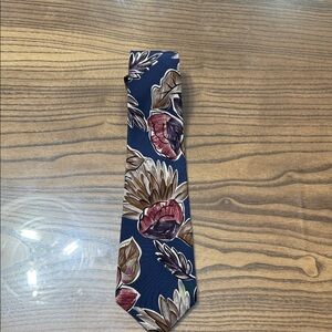 Surrey Navy and Brown Floral Men's Tie 100% Italian silk